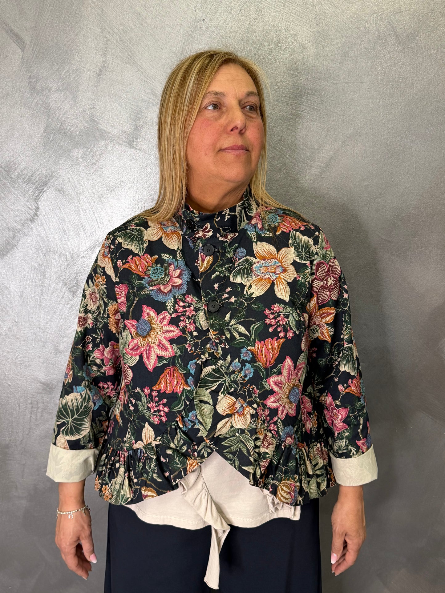 Giacca Wendy Floreale Blu