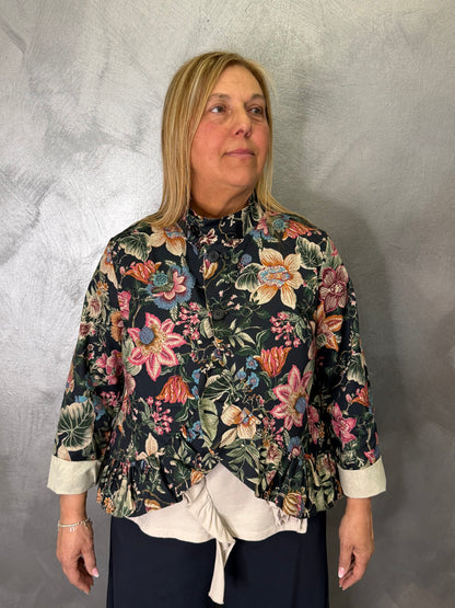 Giacca Wendy Floreale Blu