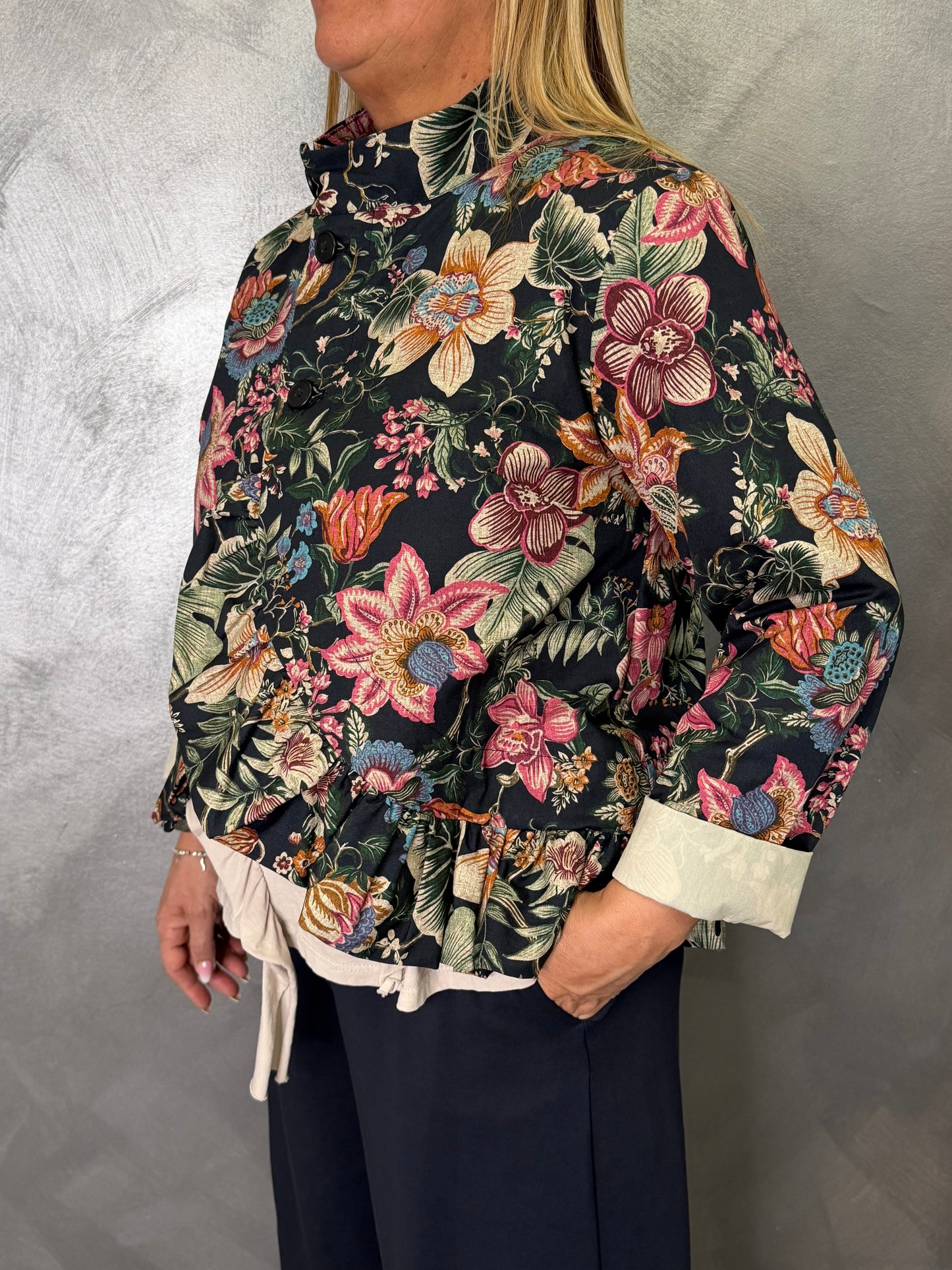 Giacca Wendy Floreale Blu