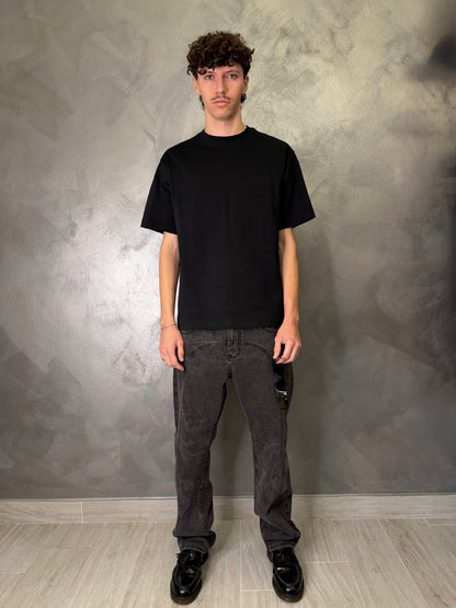 Jeans Floral Wash Black