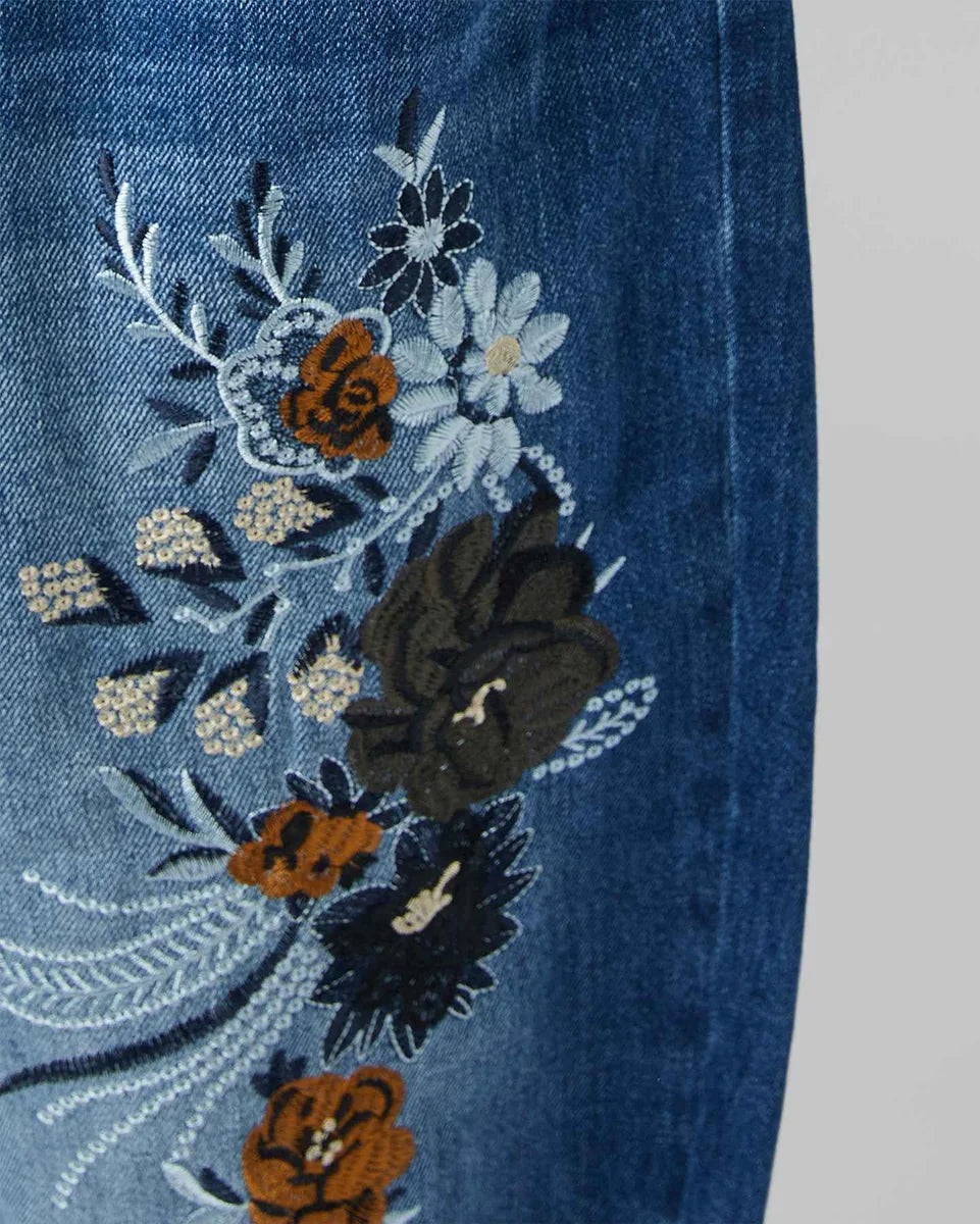 Jeans Wendy Ricami Floreali