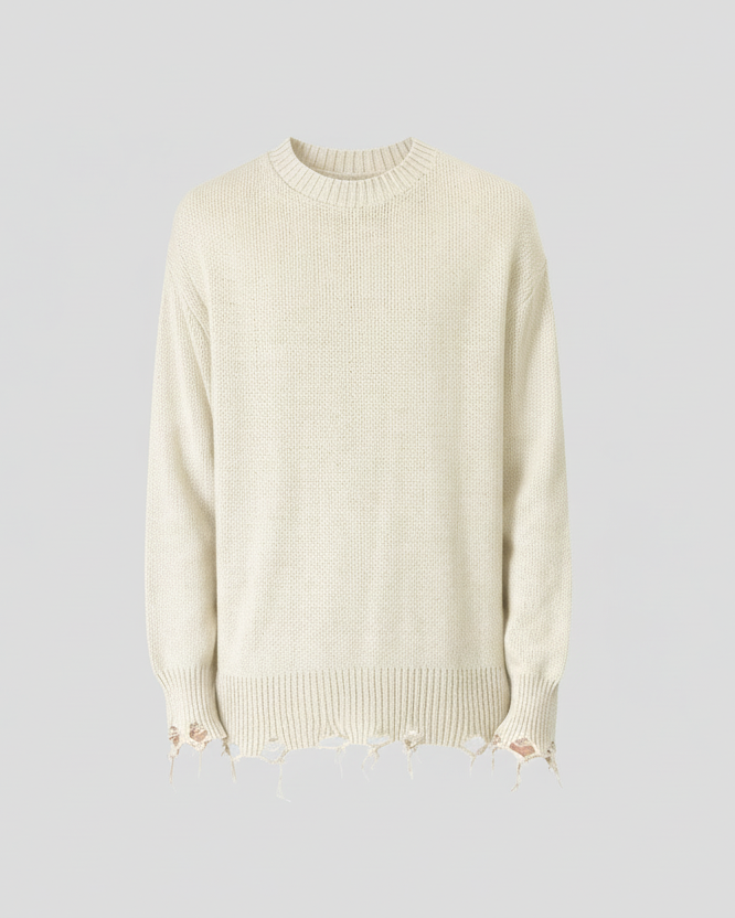 Maglia Raw Edge Cream