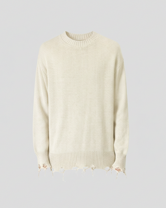 Maglia Raw Edge Cream