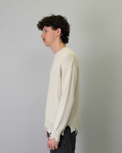 Maglia Raw Edge Cream