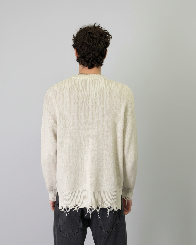 Maglia Raw Edge Cream