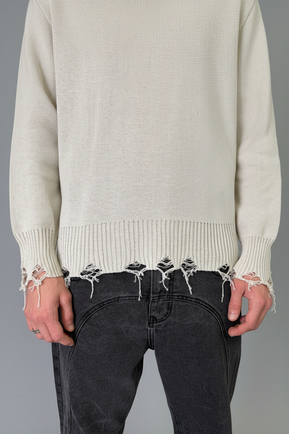 Maglia Raw Edge Cream