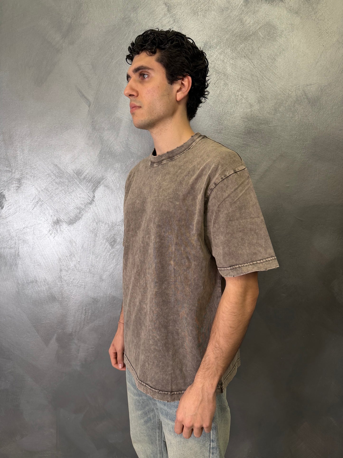 T-Shirt Stone Wash Taupe