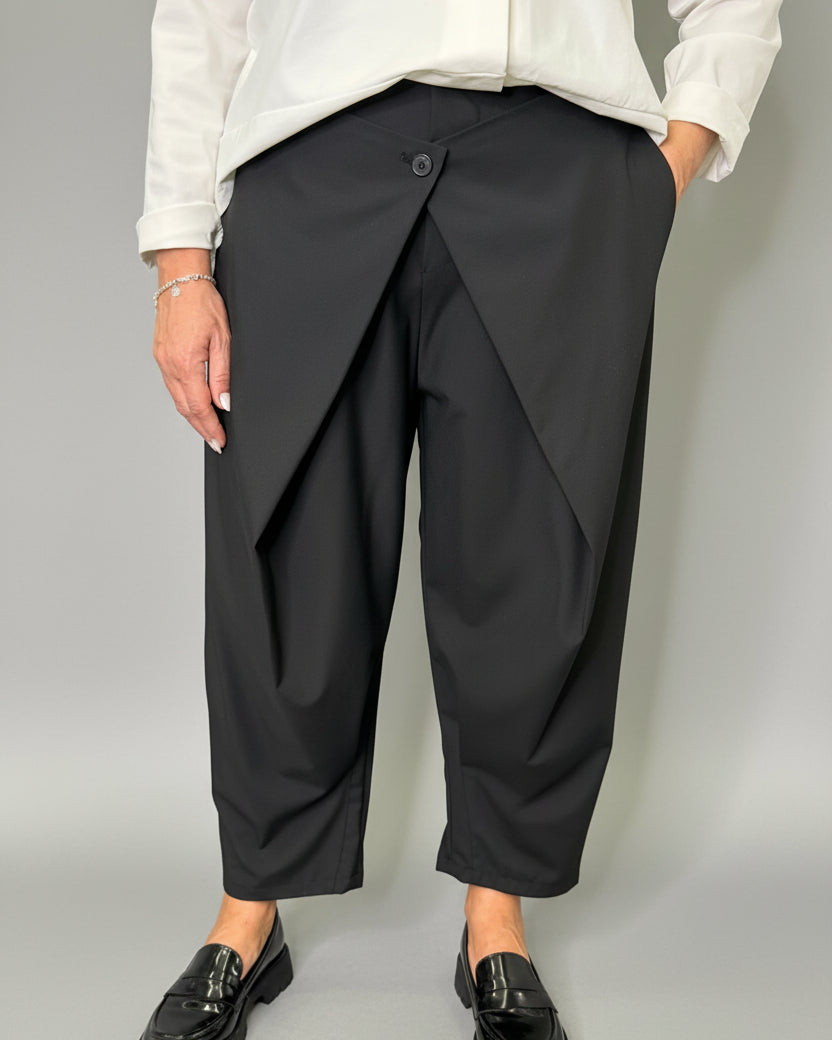Pantalone Wendy Doppio Pareo Nero