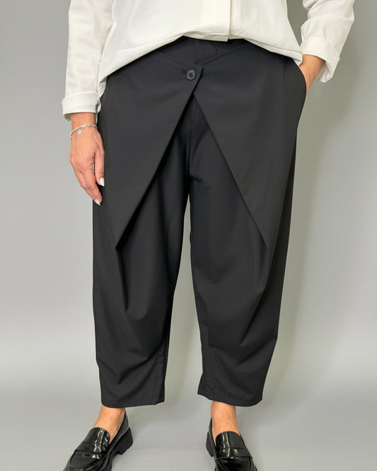 Pantalone Wendy Doppio Pareo Nero